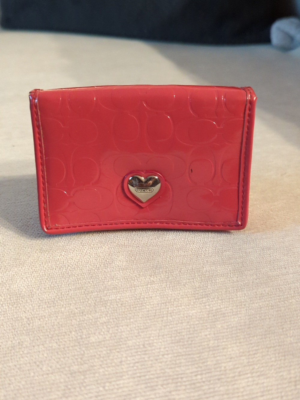 Coach Blue Denim Tote w/ Vachetta, care card/ free coach patent pink wallet - Picture 7 of 10